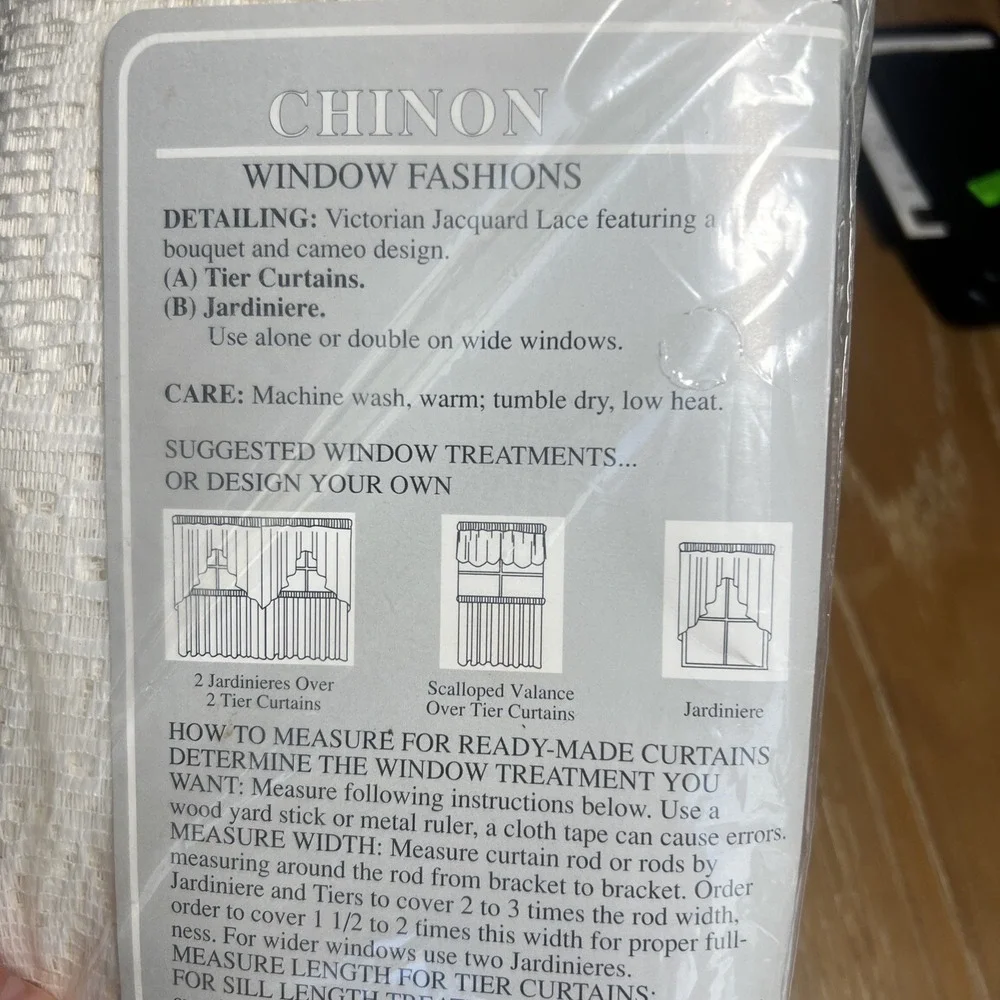 Vintage Sears Window Tier Curtain Natural Ivory Grandmas Cottagecore‎